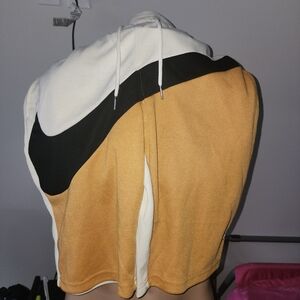 Nike Men's Athletic Shorts in Tan, Black & White